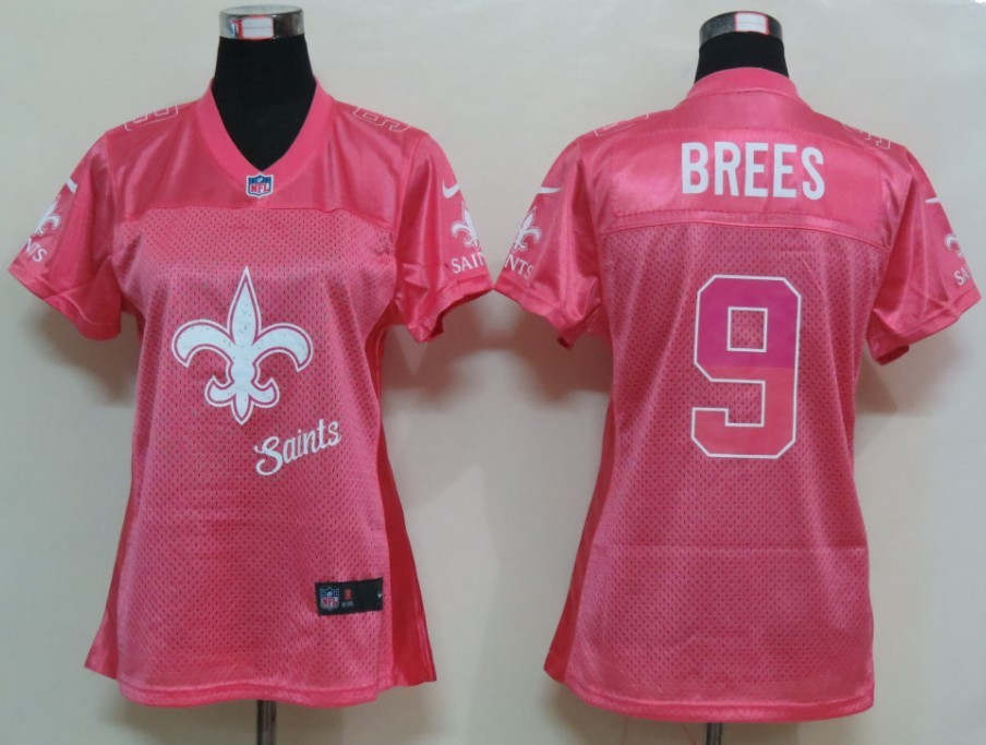 Nike Saints 9 Brees Pink Fem Fan Women Elite Jersey