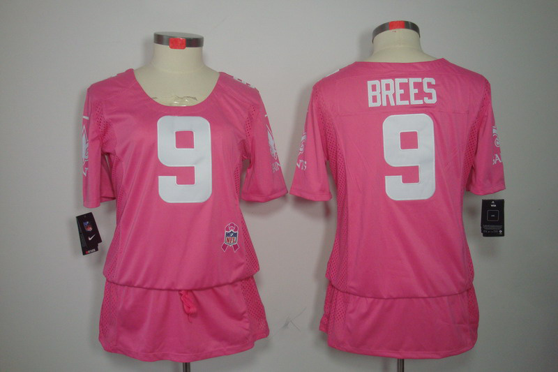 Nike Saints 9 Brees Pink Women Elite Skirts