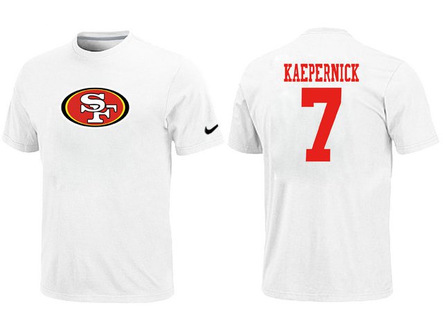 Nike San Francisco 49ers 7 Kaepernick Name & Number T-Shirt White