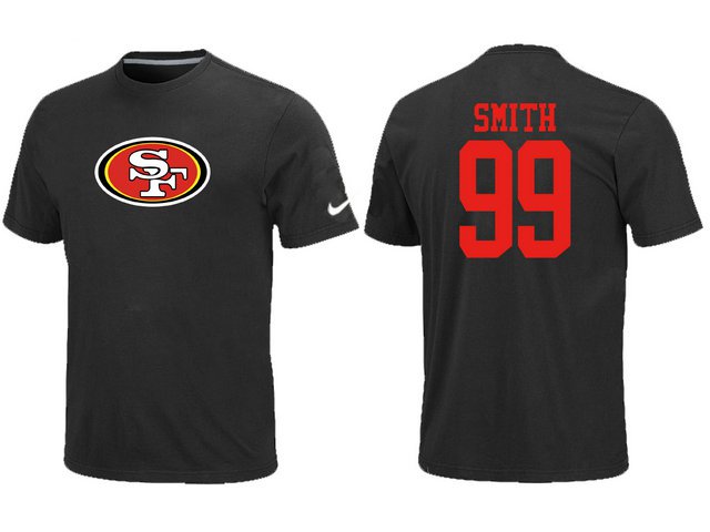 Nike San Francisco 49ers 99 SMITH Name & Number T-Shirt Black