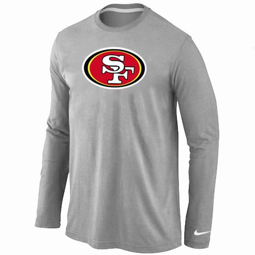 Nike San Francisco 49ers Logo Long Sleeve T-Shirt Grey