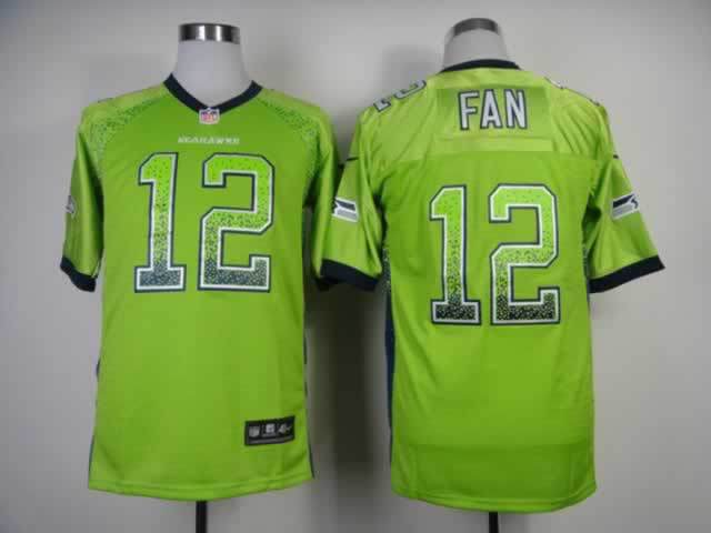 Nike Seahawks 12 Fan Green Elite Drift Jersey