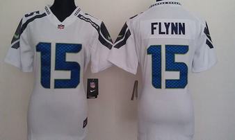 Nike Seahawks 15 Flynn White Women Game Jerseys