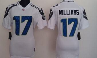 Nike Seahawks 17 Williams White Women Game Jerseys
