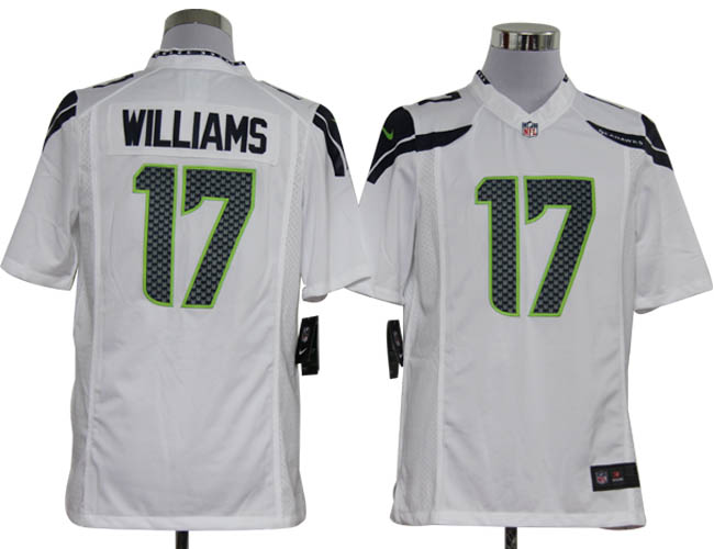 Nike Seahawks 17 Williams White game Men Jerseys