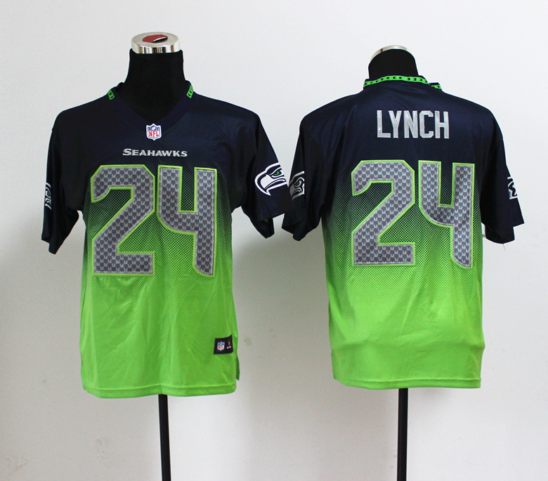 Nike Seahawks 24 Lynch Fadeaway Elite Drift II Jersey