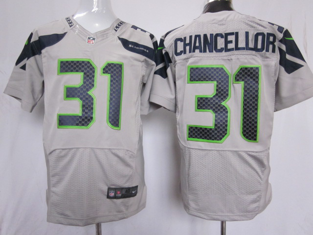 Nike Seahawks 31 Chancellor Grey Elite Jerseys