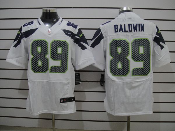 Nike Seahawks 89 BALDWIN White Elite Jerseys