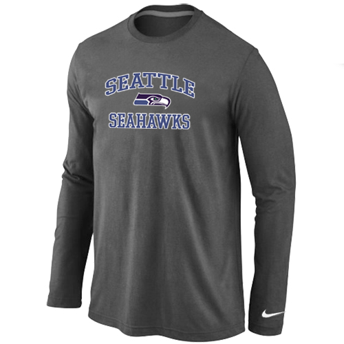 Nike Seattle Seahawks Heart & Soul Long Sleeve T-Shirt D.Grey