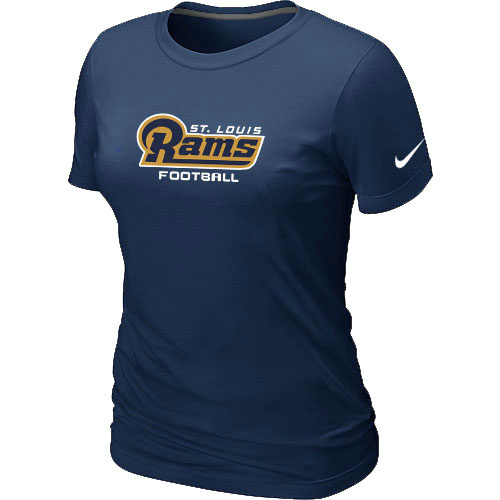 Nike St. Louis Rams Sideline Legend Authentic Font Women's T-Shirt D.Blue