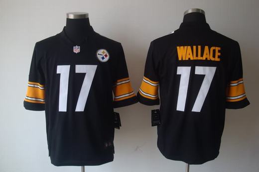 Nike Steelers 17 Wallace Black Limited Jerseys