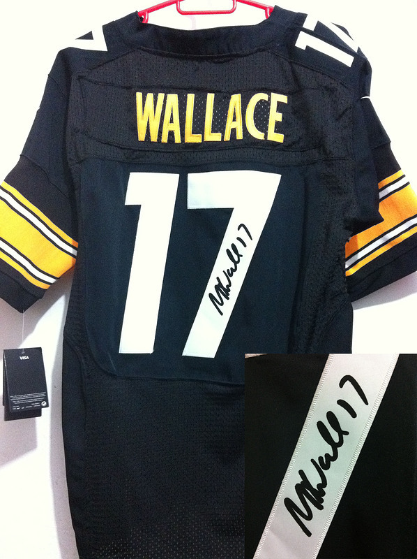 Nike Steelers 17 Wallace Black Signature Edition Jerseys