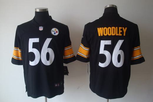 Nike Steelers 56 Woodley Black Limited Jerseys