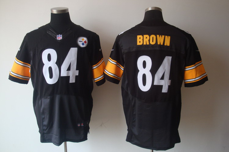 Nike Steelers 84 Antonio Brown Black Elite Jersey