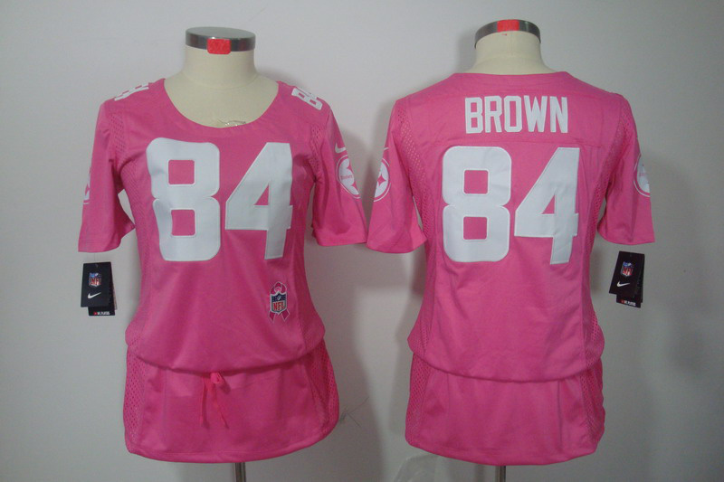 Nike Steelers 84 Brown Pink Women Elite Skirts