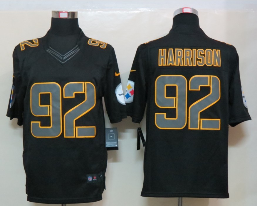 Nike Steelers 92 Harrison Black Impact Limited Jerseys