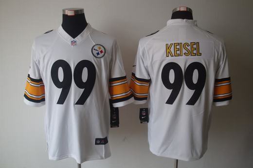 Nike Steelers 99 Keisel White Limited Jerseys