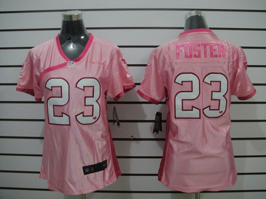 Nike Texans 23 Foster Pink Be Luv'd Women Jerseys