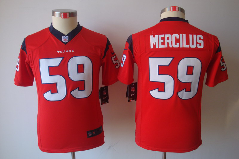 Nike Texans 59 Mercilus Red Kids Limited Jerseys
