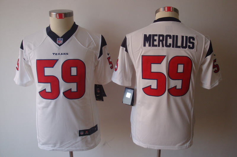 Nike Texans 59 Mercilus White Kids Limited Jerseys