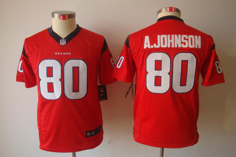Nike Texans 80 A.johnson Red Kids Limited Jerseys