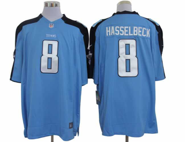 Nike Titans 8 Hasselbeck Sky Blue Limited Jerseys
