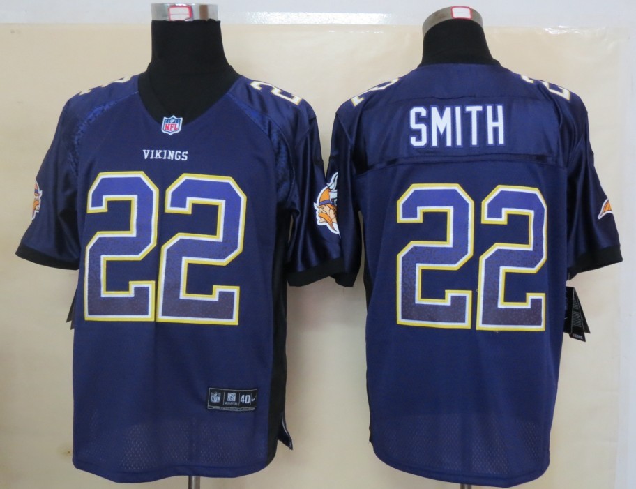 Nike Vikings 22 Smith Purple Elite Drift Jersey