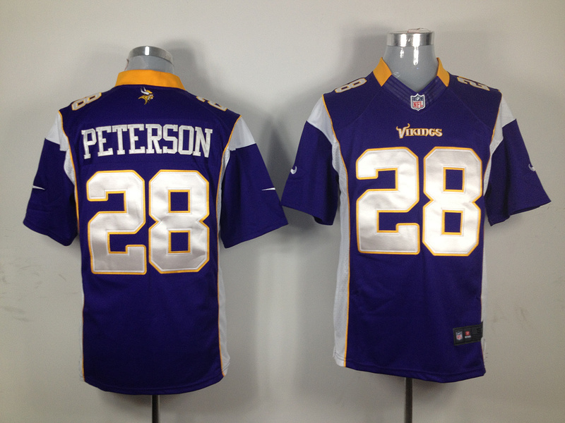 Nike Vikings 28 Peterson Purple Limited Jerseys