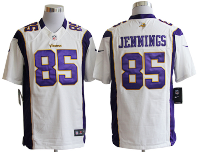 Nike Vikings 85 Jennings White Limited Jerseys
