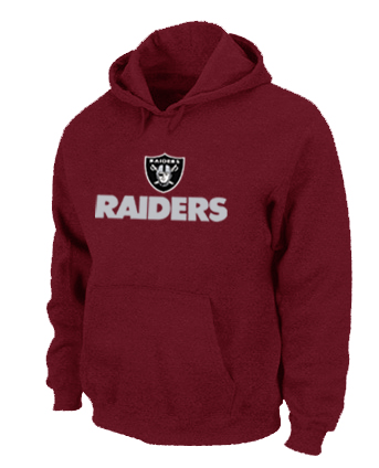Oakland Raiders Authentic Logo Pullover Hoodie RED