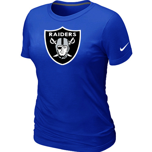 Okaland Raiders Blue Women's Logo T-Shirt