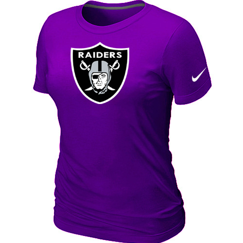 Okaland Raiders Purple Women's Logo T-Shirt