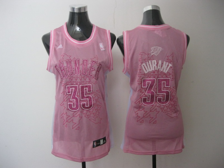 Thunder 35 Durant Pink Women Jersey