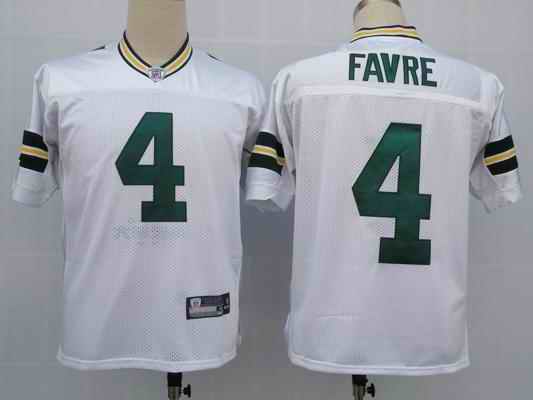 Packers 4 Brett Favre white Jerseys