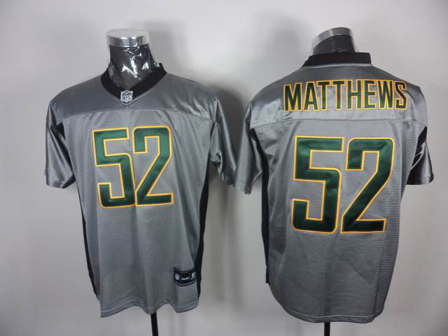 Packers 52 Matthews Grey Jerseys