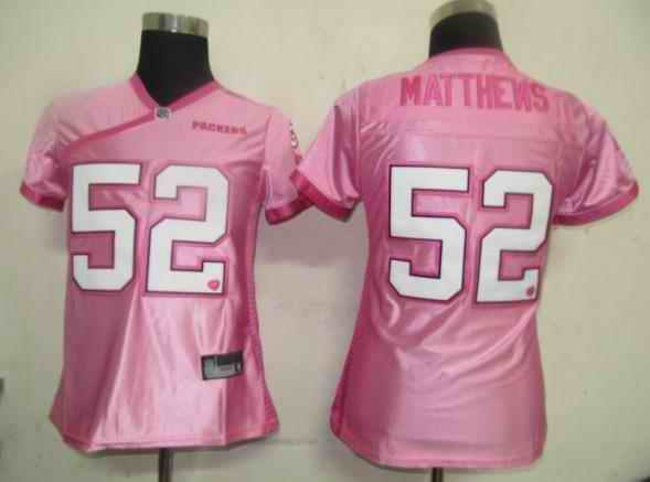 Packers 52 Matthews pink Jerseys