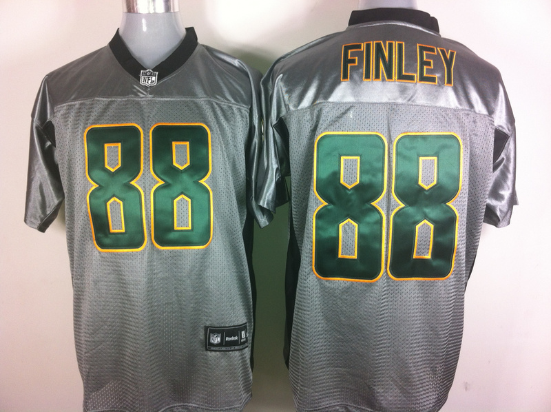 Packers 88 Finley Grey Jerseys