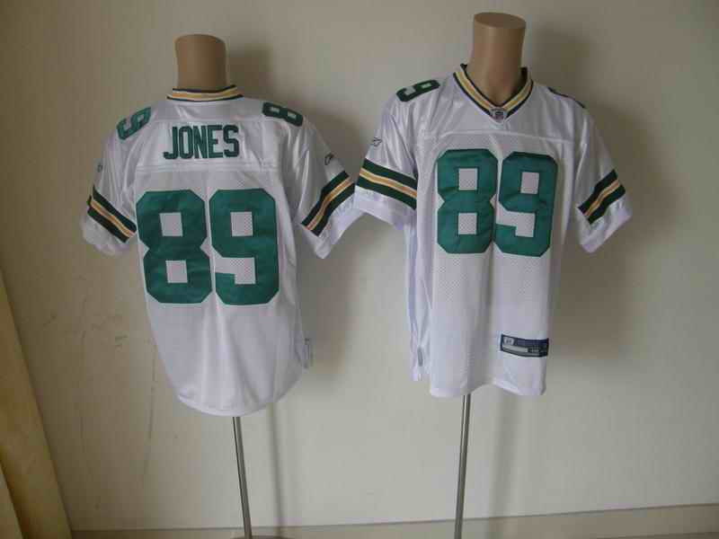 Packers 89 Jones white Jerseys