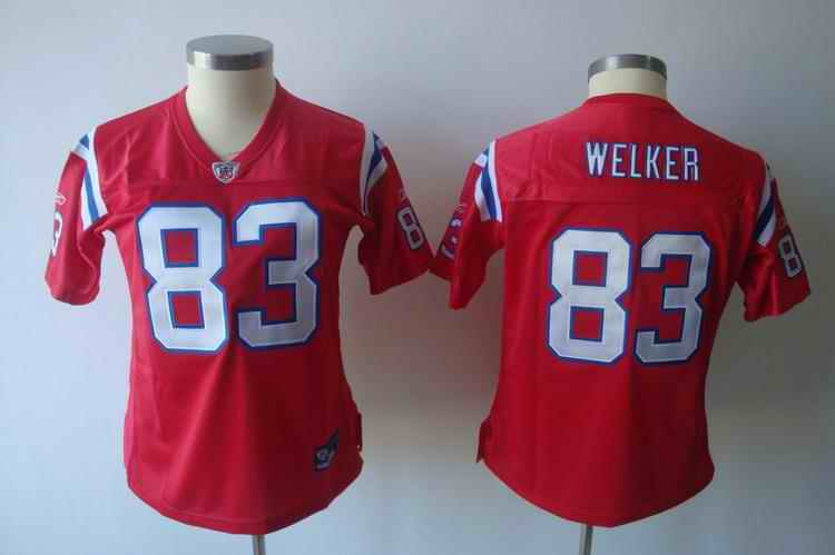 Patriots 83 Welker red team women Jerseys