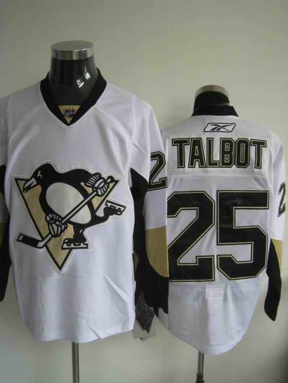 Penguins 25 Talbot white Jerseys