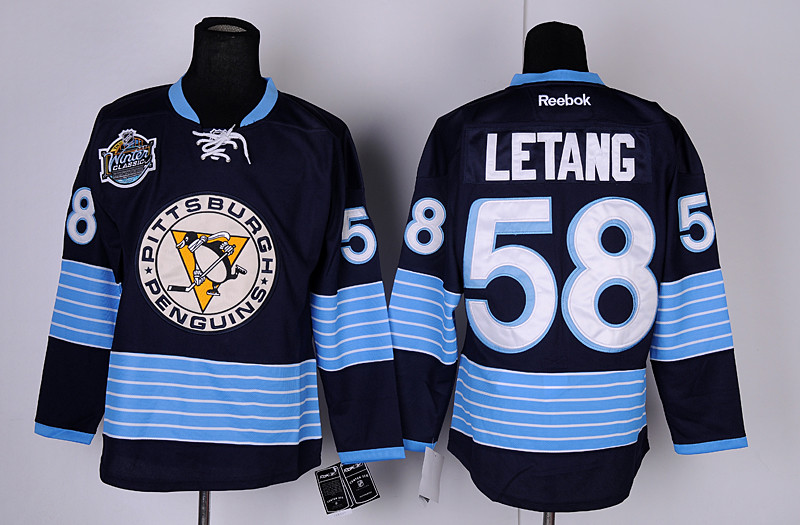 Penguins 58 Letang Blue 2011 Winter Classic Jerseys