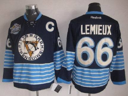 Penguins 66 Lemeux Blue 2011 Winter Classic Jerseys