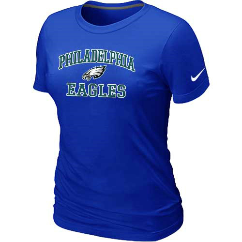 Philadelphia Eagles Women's Heart & Soul Blue T-Shirt