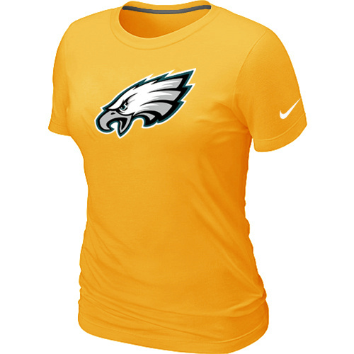 Philadelphia Eagles Yellow Women's Logo T-Shirt