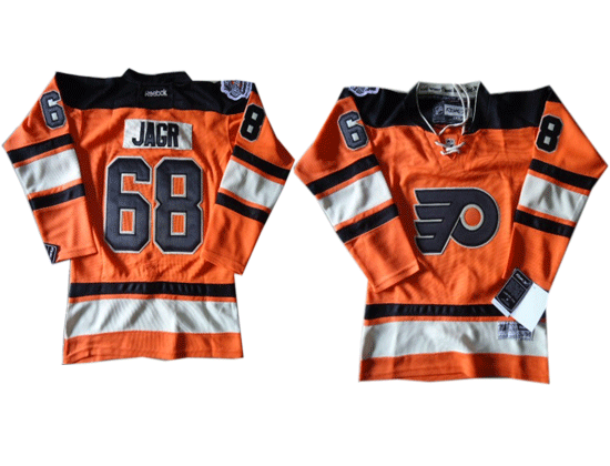 Philadelphia Flyers 68 Jagr Orange Classic Youth Jersey