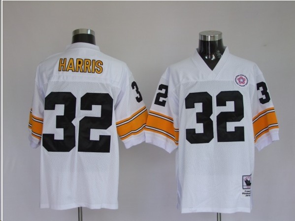 Pittsburgh Steelers 32 Franco Harris white Throwback jerseys