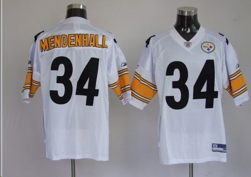 Pittsburgh Steelers 34 Rashard Mendenhall White Jerseys