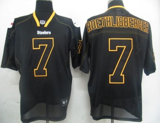 Pittsburgh Steelers 7 Ben Roethlisberger black field shadow Jerseys