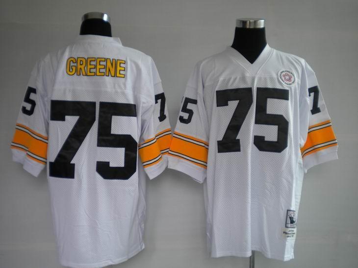 Pittsburgh Steelers 75 Joe Greene white Throwback Jerseys