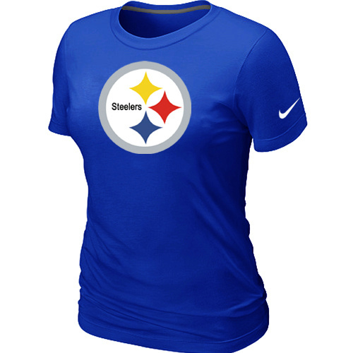 Pittsburgh Steelers Blue Women's Logo T-Shirt